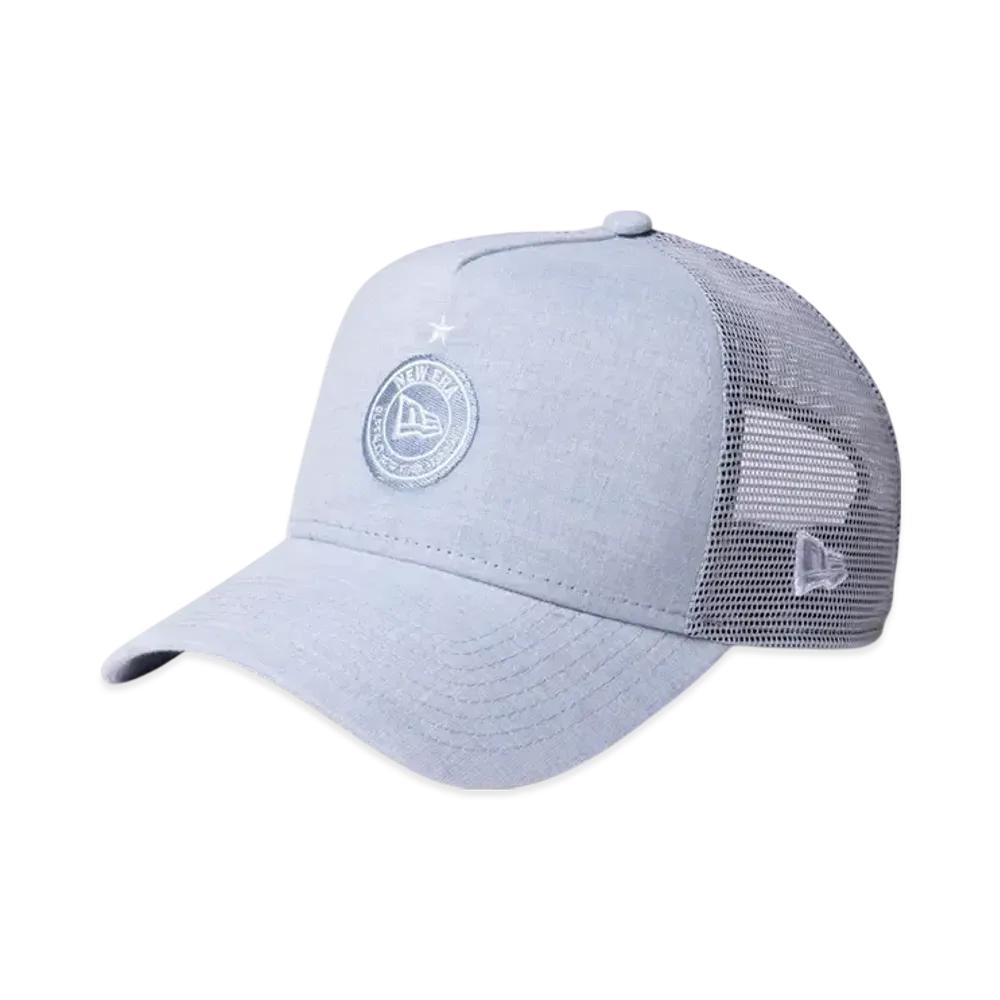 NEW ERA Golf 9Forty A-Frame Tracker Linen Dungaree "Blue"