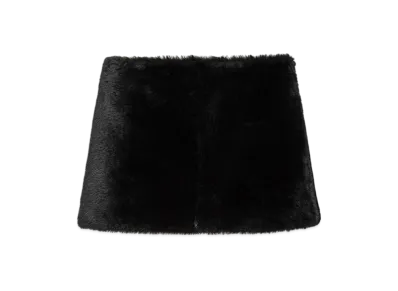 PRADA Women's Shearling Skirt "Black"