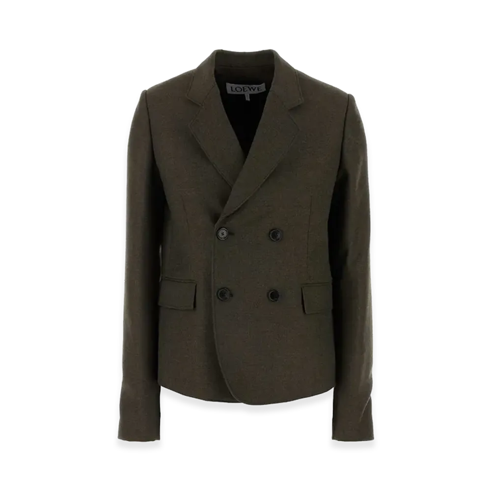 LOEWE Women's Wool Blazer "Brown"