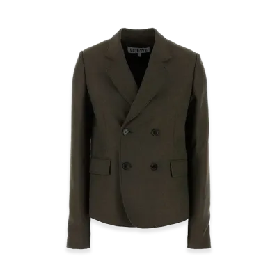 LOEWE Women's Wool Blazer "Brown"