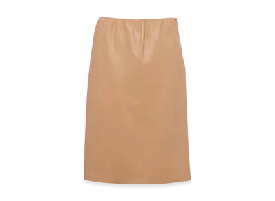 PRADA Women's Nappa Leather Skirt "Natural"