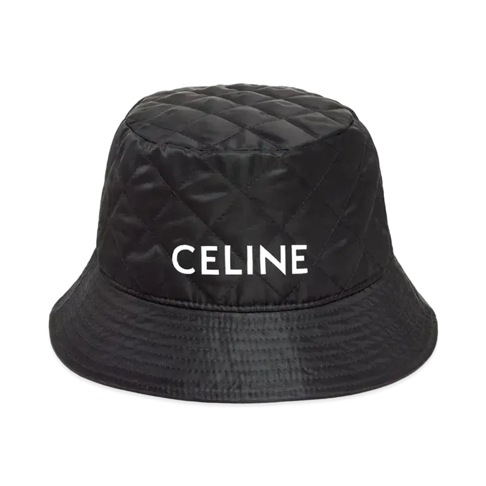 CELINE Quilting Bucket Hat Nylon Twill "Black"