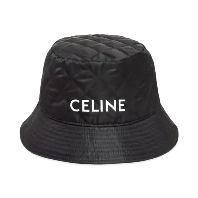 CELINE Quilting Bucket Hat Nylon Twill "Black"