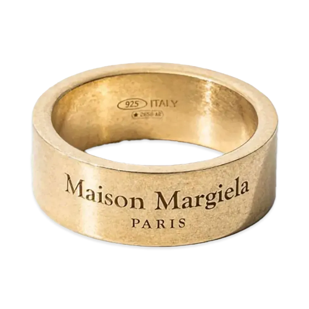 Maison Margiela Wide Logo Palladium Ring "Gold"
