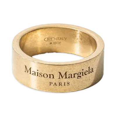 Maison Margiela Wide Logo Palladium Ring "Gold"