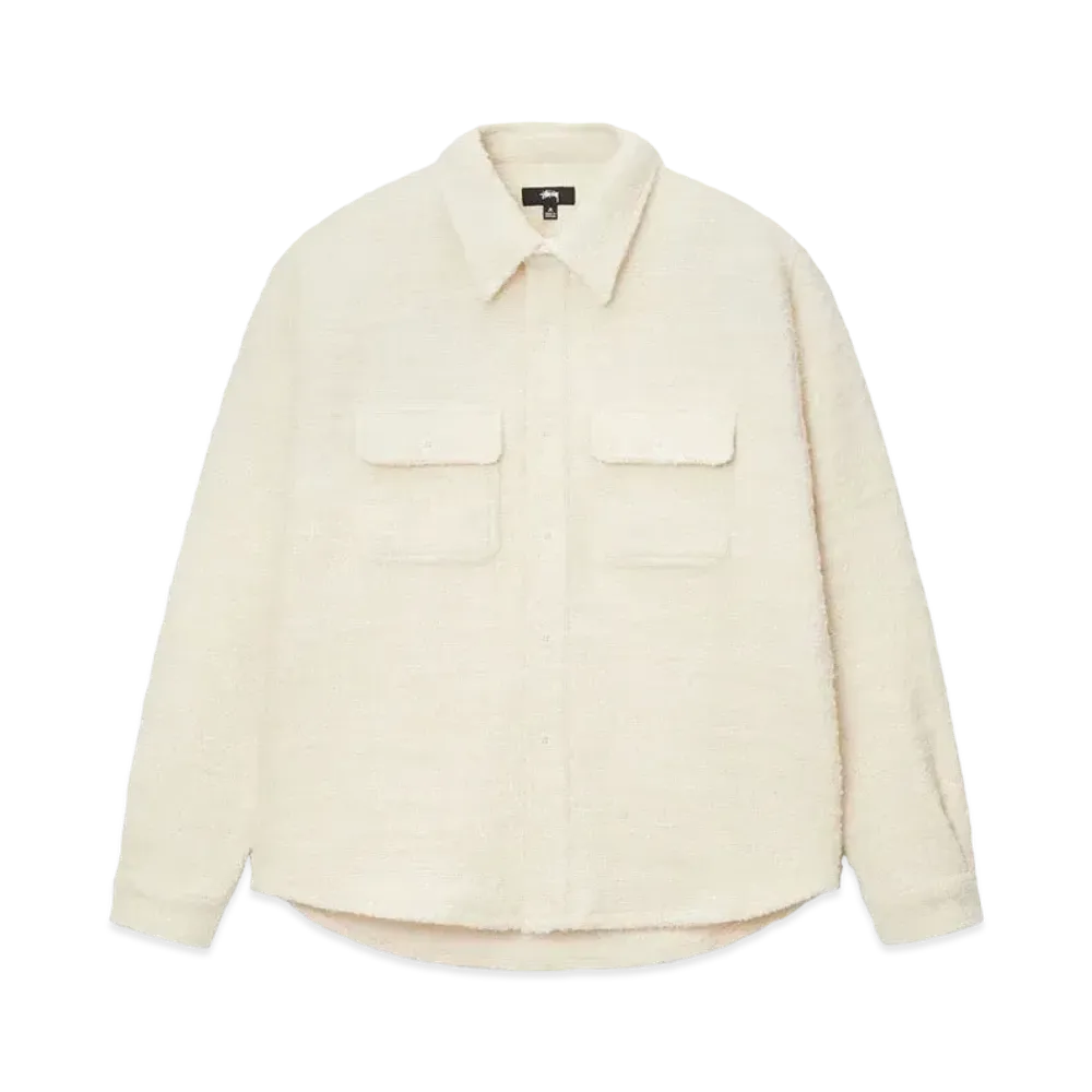 Stussy Boucle Wool CPO Shirt "Natural"