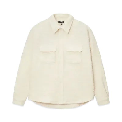 Stussy Boucle Wool CPO Shirt "Natural"