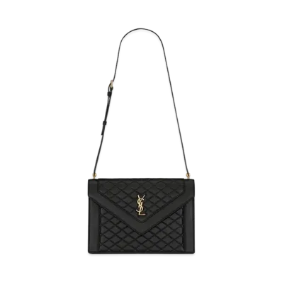 Saint Laurent Gaby Satchel In Quilted Lambskin "Black"
