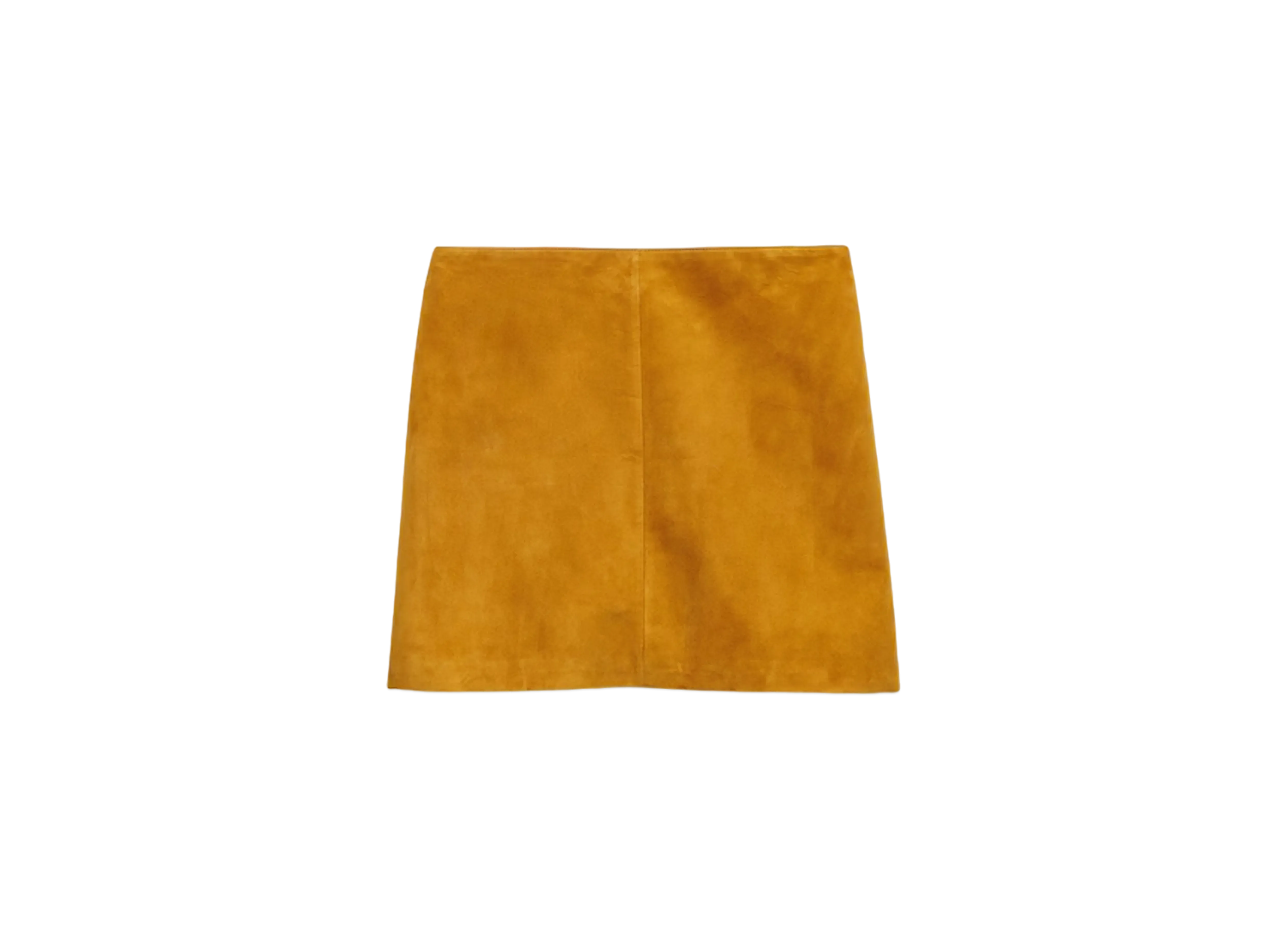 PRADA Women's Suede Miniskirt "Mustard Yellow"