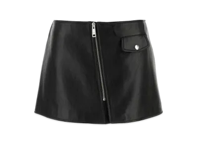 PRADA Women's Leather Mini Skirt "Black"