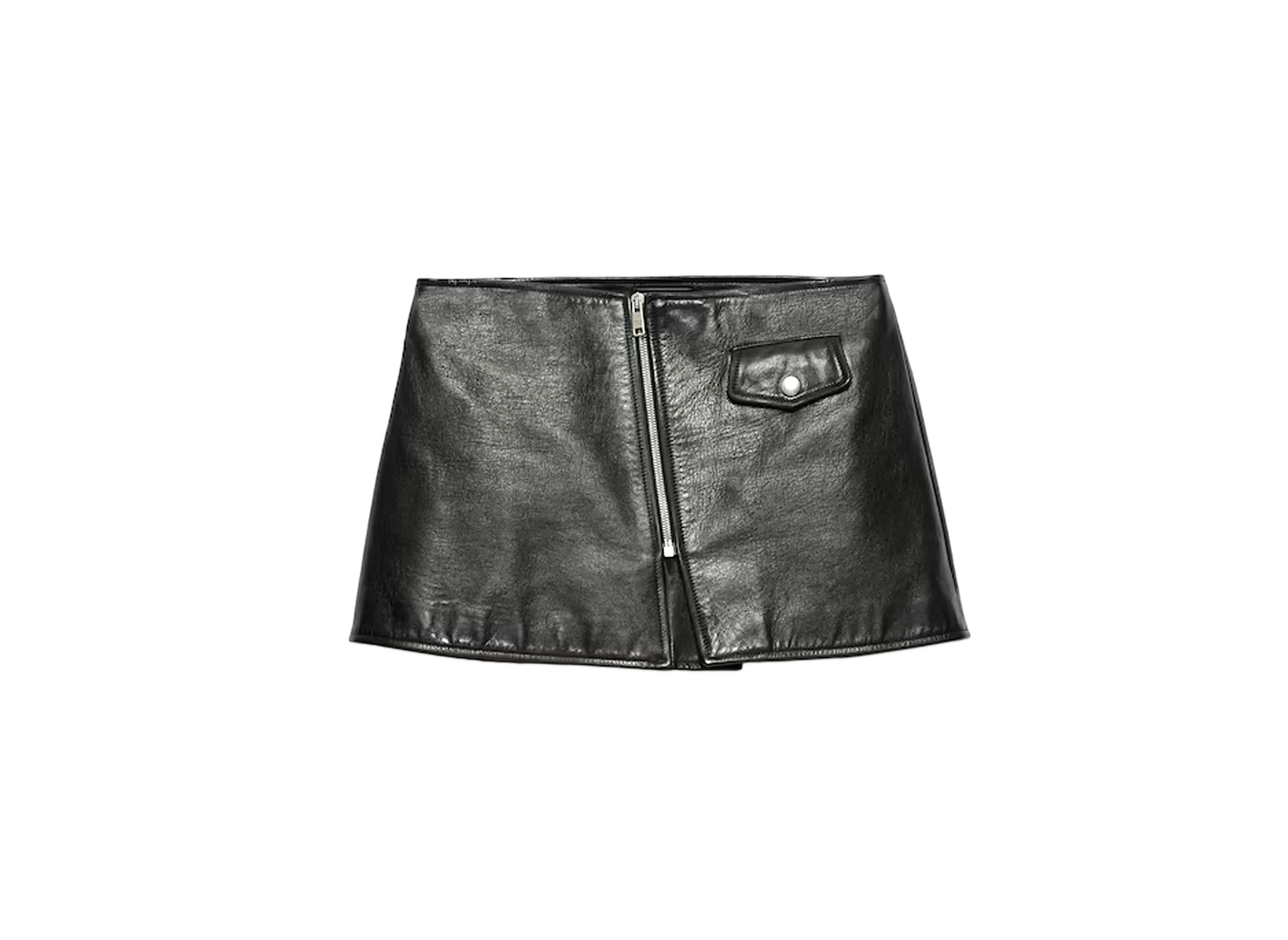 PRADA Women's Leather Mini Skirt "Black"