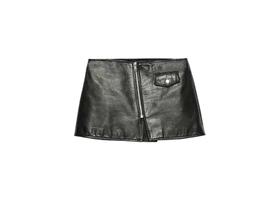 PRADA Women's Leather Mini Skirt "Black"