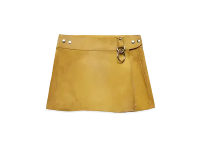 PRADA Women's Suede Mini Skirt "Mimosa Yellow"