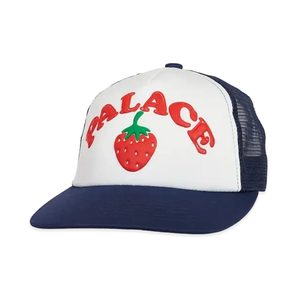 PALACE STRAWBERRY TRUCKER HAT "Navy"