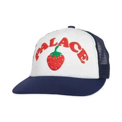 PALACE STRAWBERRY TRUCKER HAT "Navy"