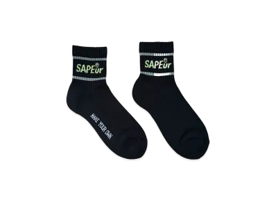 SAPEur Ankle Socks "Black/Lime"