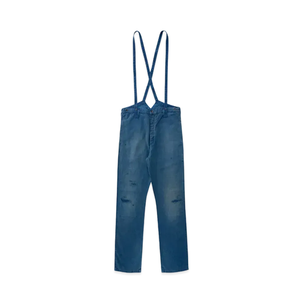 visvim TRAVAILLER BRACES PANTS (LINEN) "Indigo"