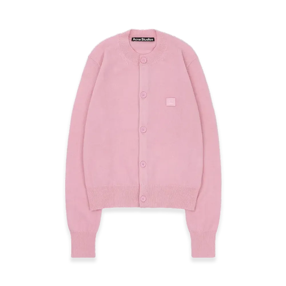Acne Studios Keva Face Crewneck Cardigan "Blush Pink"