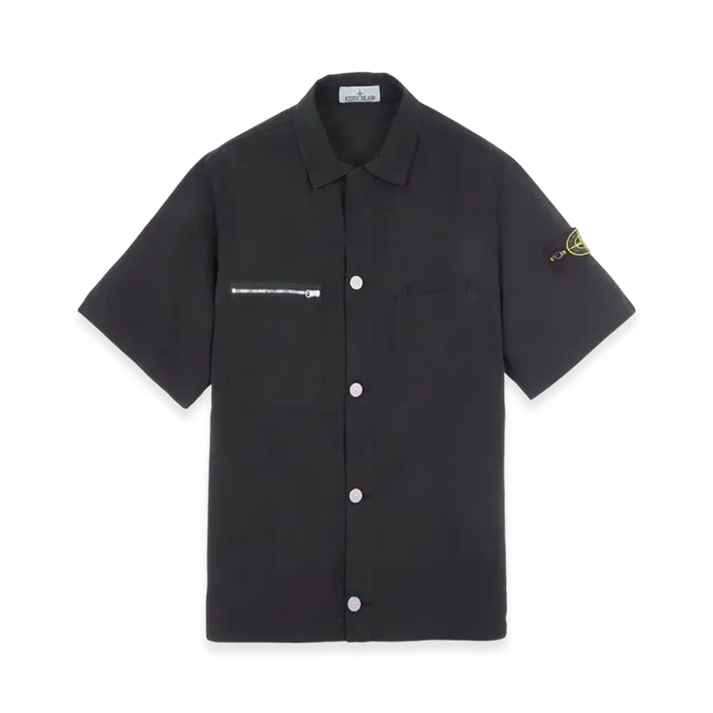 Stone Island 11429 Patch Chest Pockets Short Sleeve Overshirt - 23SS "Navy"