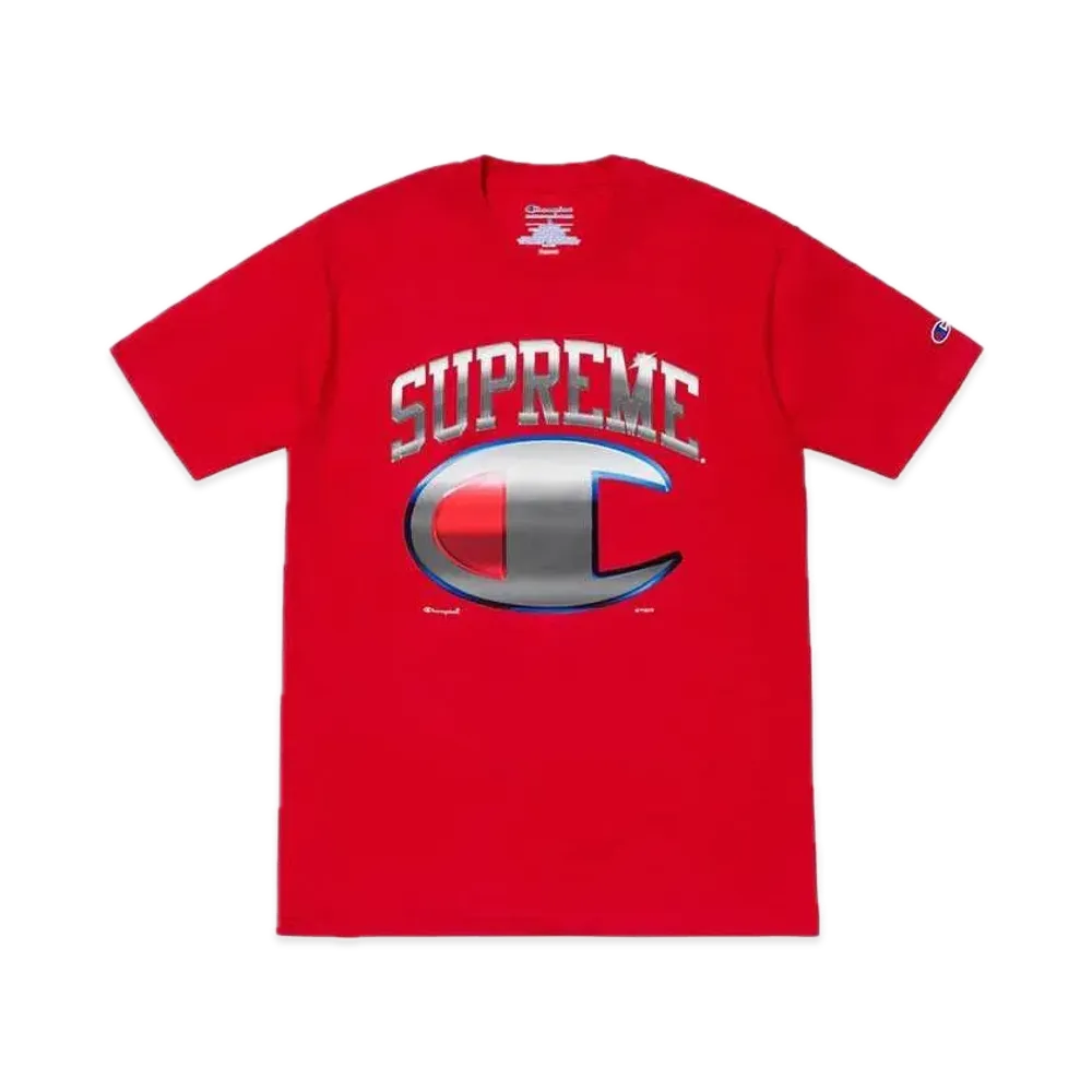シュプリーム x チャンピオン クローム S/S トップ "レッド"