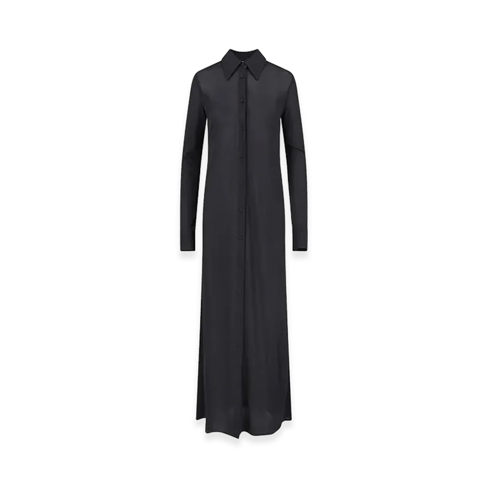 Jil Sander Women's Maxi Shirt Dress "Black"