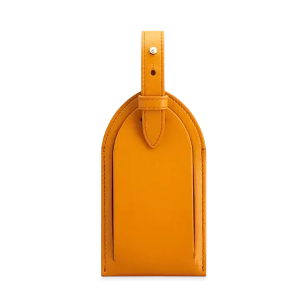 TOD'S Address Tag in Leather "Orange"