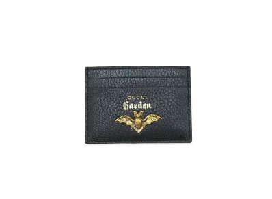 GUCCI Card Holder Gucci Garden Bat Leather "Black"