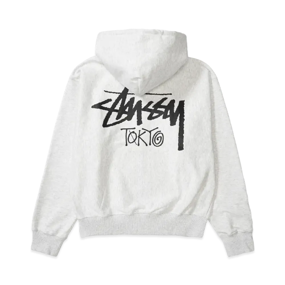 Stussy Tokyo Exclusive Zip Hoodie (2025) 25S3973987/25F3973987 "Ash Grey"