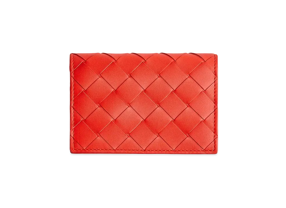 Bottega Veneta Business Card Holder "Tomato"