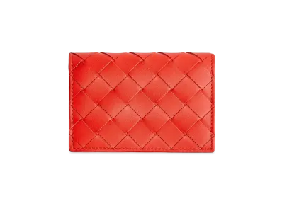 Bottega Veneta Business Card Holder "Tomato"
