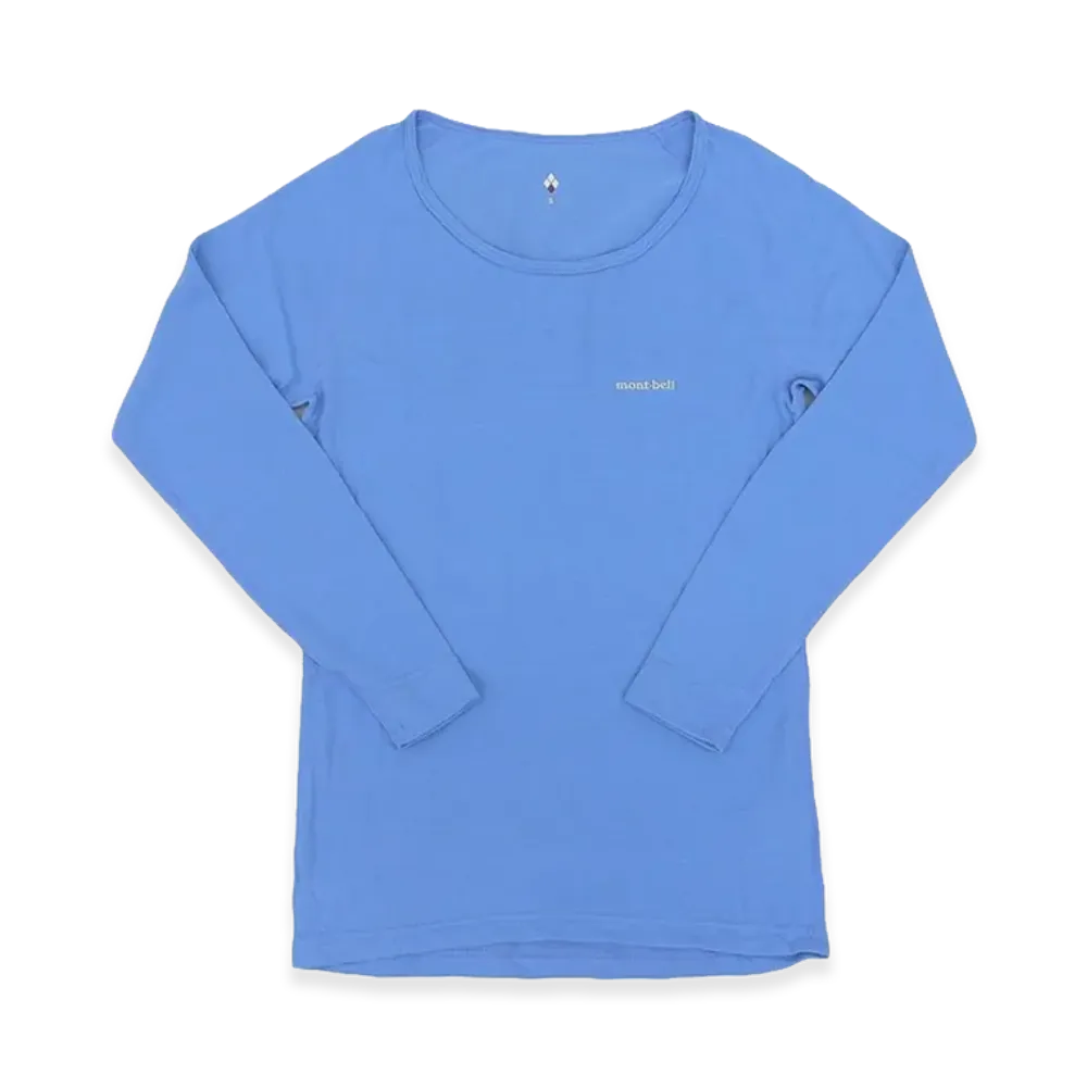 mont-bell Women's Geoline L.W. Round Neck Shirt "Blue"