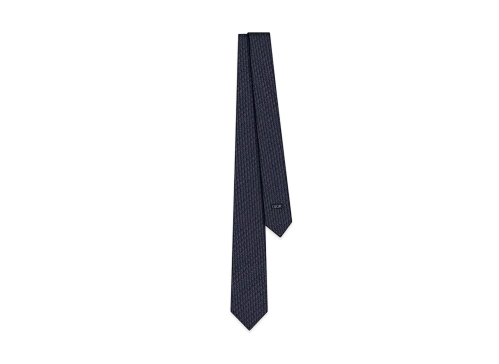 Dior CD Icon Tie Silk "Blue/Navy Blue"