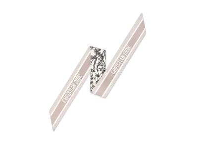 Dior Chardons Mitzah Scarf Silk Twill "Ivor/Powder Pink"