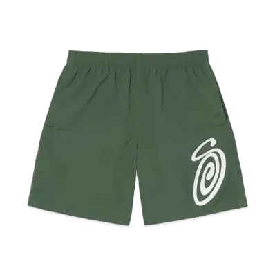 Stussy Curly S Water Shorts "Pine"