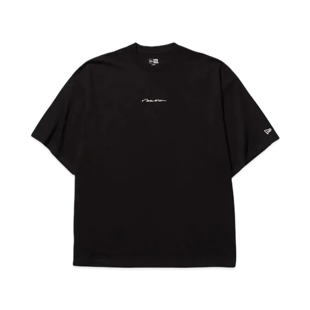 NEW ERA Short Sleeve Oversized Cotton T-Shirt Handwritten Logo "Black"