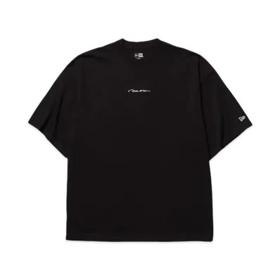 NEW ERA Short Sleeve Oversized Cotton T-Shirt Handwritten Logo "Black"