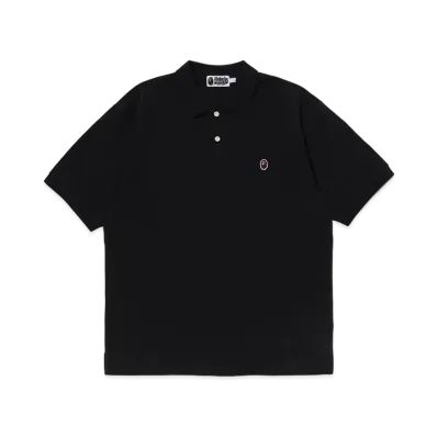 A BATHING APE One Point Relaxed Fit Polo Shirt "Black