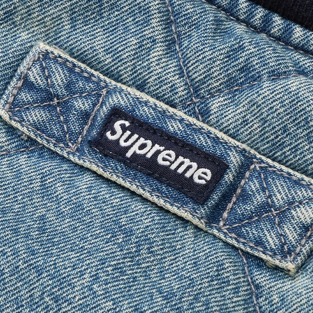 Supreme キルティング デニム ボンバージャケット L最終値下げ Supreme Zip-Off Sleeve Quilted Bomber Jacket 