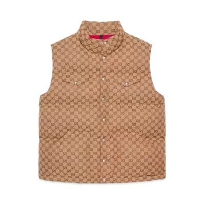 GUCCI × The North Face Down Vest "Beige Ebony"