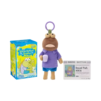 POP MART SpongeBob Bikini Bottom Buddies Funny Plush Series Dazed Fish
