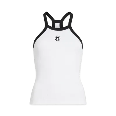 Marine Serre Organic Cotton Ribbed Tank Top #1 "White"