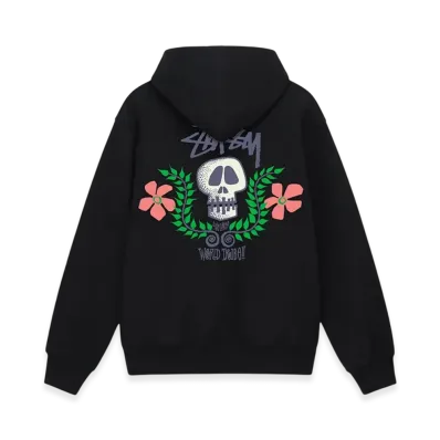 Stussy Skull Crest Hoodie "Black"