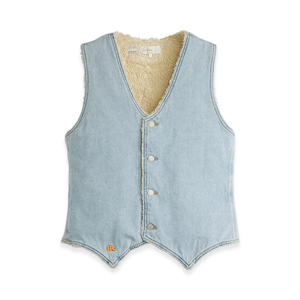 Levi's x ERL Sherpa Vest "Light Indigo"