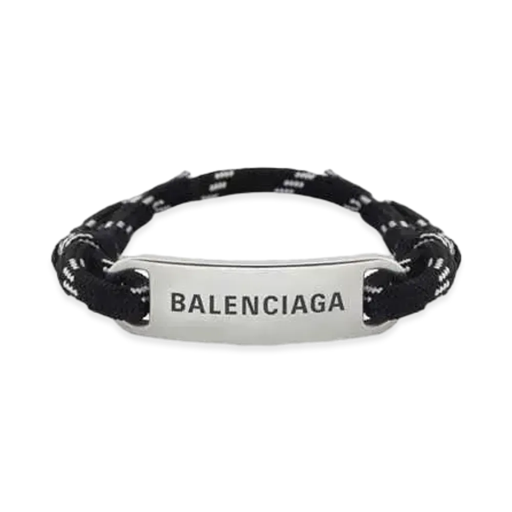 BALENCIAGA Plate Bracelet "Black"