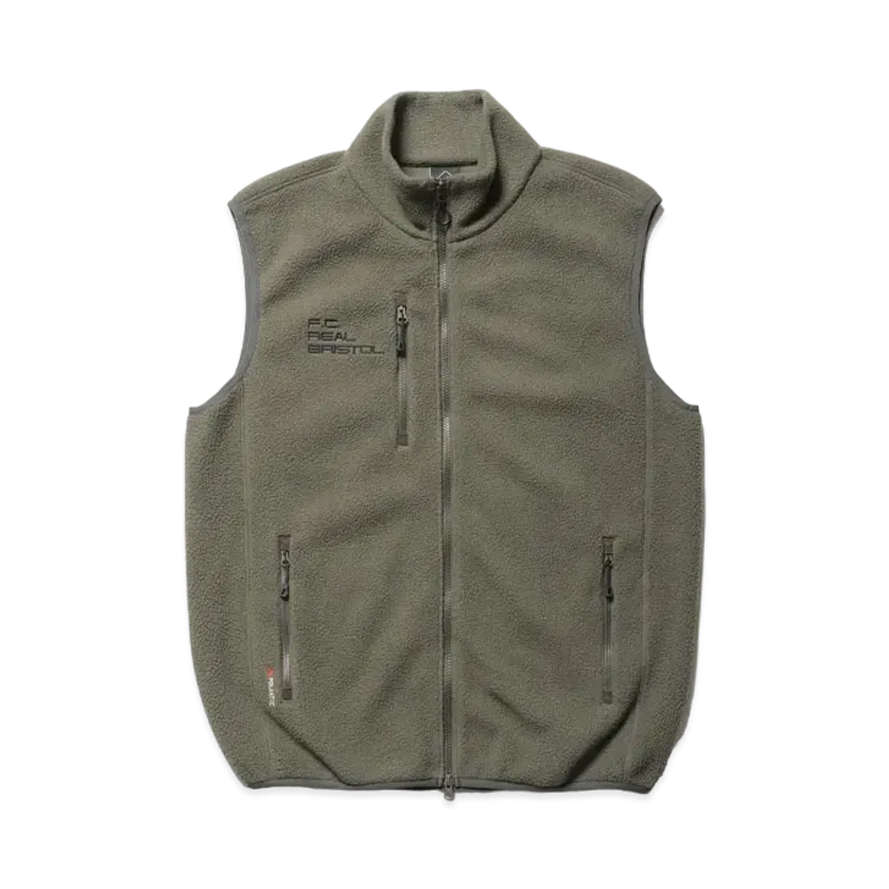 F.C.Real Bristol Polartec Shearling Jersey Liner Vest "Khaki"