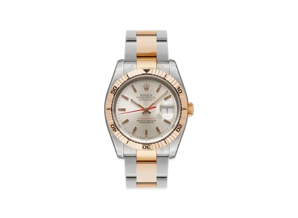 ROLEX Datejust Turn-O-Graph "Silver/Stainless Steel/Everose Gold"