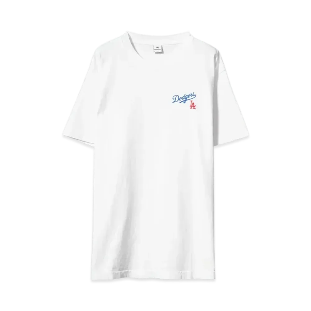 Sporty&Rich Dodgers Serif T-Shirt "WHITE"
