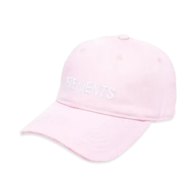VETEMENTS logo embroidered cotton cap "Pink"