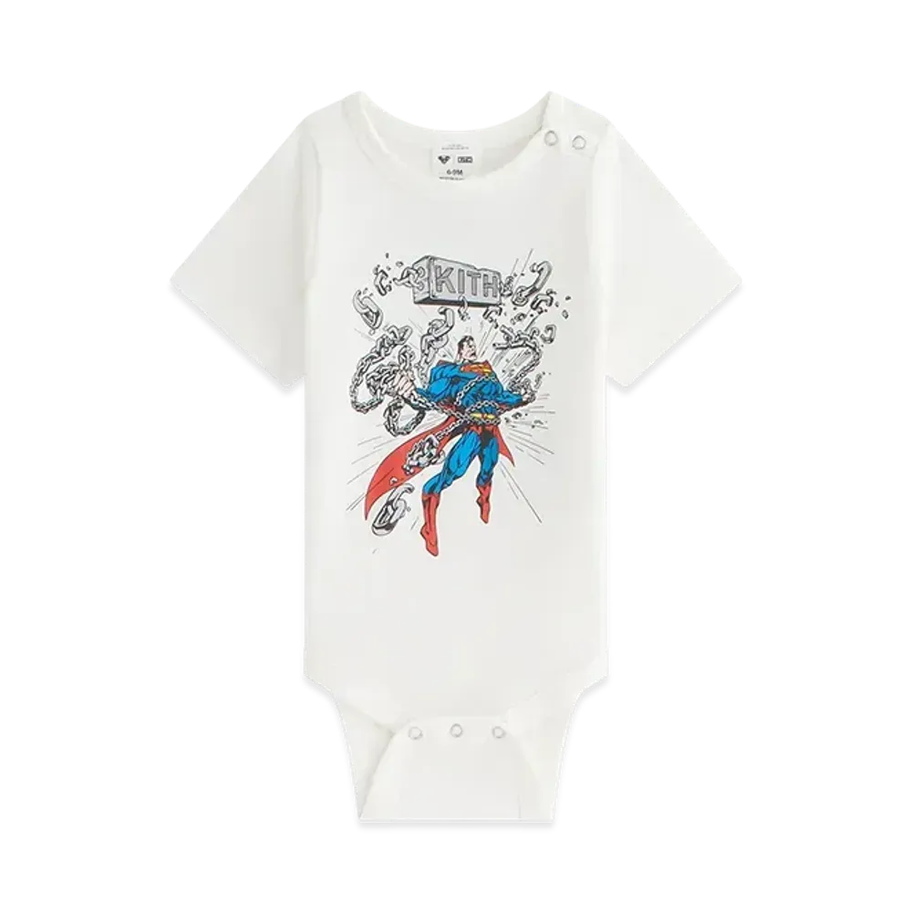 Kith x Superman Baby Chains Vintage Bodysuit "White"