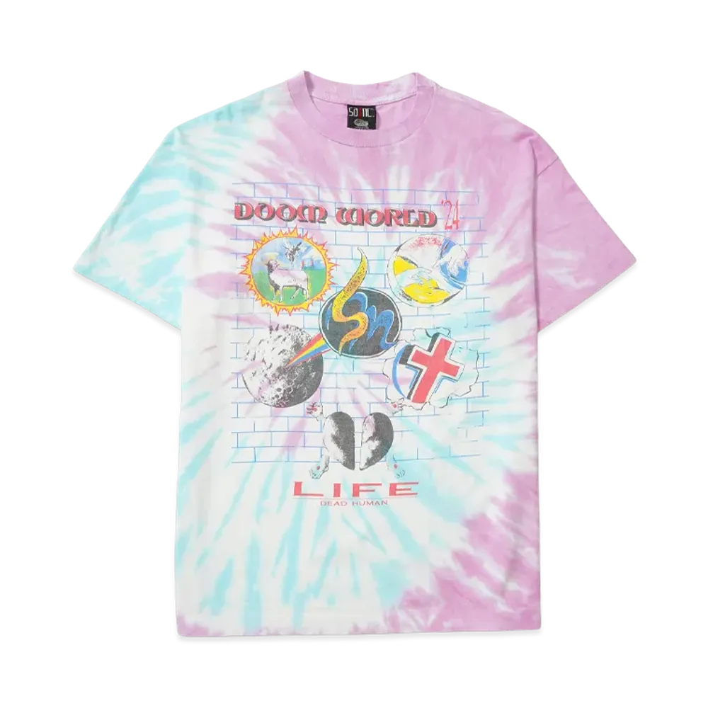 SAINT Mxxxxxx 24SS x LASTMAN Door Wrld Short Sleeve T-Shirt "Tie Dye"